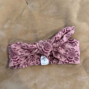 kate quinn dusty pink floral knot headband